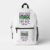 MODERNE BEARBEITUNGSFÄHIGE, EINFACHE WEISSE BILDTE BEDRUCKTER RUCKSACK (Vorderseite)