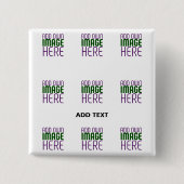 MODERNE BEARBEITUNGSFÄHIGE, EINFACHE WEISSE BILDTE BUTTON (Vorderseite)