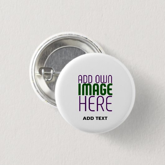 MODERNE BEARBEITUNGSFÄHIGE, EINFACHE WEISSE BILDTE BUTTON (Vorne & Hinten)