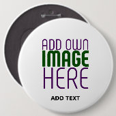 MODERNE BEARBEITUNGSFÄHIGE, EINFACHE WEISSE BILDTE BUTTON (Vorne & Hinten)