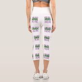 MODERNE BEARBEITUNGSFÄHIGE, EINFACHE WEISSE BILDTE CAPRI LEGGINGS (Rückseite)