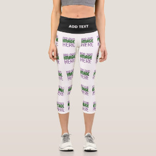 MODERNE BEARBEITUNGSFÄHIGE, EINFACHE WEISSE BILDTE CAPRI LEGGINGS