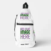 MODERNE BEARBEITUNGSFÄHIGE, EINFACHE WEISSE BILDTE CROSSBODY BAG (Vorderseite)