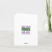 MODERNE BEARBEITUNGSFÄHIGE, EINFACHE WEISSE BILDTE DANKESKARTE (Rückseite)