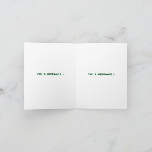 MODERNE BEARBEITUNGSFÄHIGE, EINFACHE WEISSE BILDTE DANKESKARTE (Innenseite)