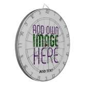 MODERNE BEARBEITUNGSFÄHIGE, EINFACHE WEISSE BILDTE DARTSCHEIBE (Vorderseite Links)