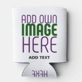 MODERNE BEARBEITUNGSFÄHIGE, EINFACHE WEISSE BILDTE DOSENKÜHLER (Rückseite)