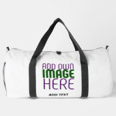 MODERNE BEARBEITUNGSFÄHIGE, EINFACHE WEISSE BILDTE DUFFLE BAG (Rückseite)