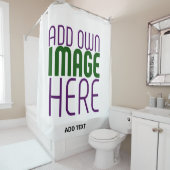 MODERNE BEARBEITUNGSFÄHIGE, EINFACHE WEISSE BILDTE DUSCHVORHANG (Beispiel)