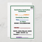 MODERNE BEARBEITUNGSFÄHIGE, EINFACHE WEISSE BILDTE EINLADUNG (Vorne/Hinten)