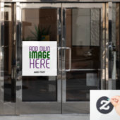 MODERNE BEARBEITUNGSFÄHIGE, EINFACHE WEISSE BILDTE FENSTERAUFKLEBER (Büro Tür)