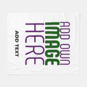 MODERNE BEARBEITUNGSFÄHIGE, EINFACHE WEISSE BILDTE FLEECEDECKE (Vorderseite (Horizontal))