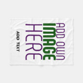 MODERNE BEARBEITUNGSFÄHIGE, EINFACHE WEISSE BILDTE FLEECEDECKE (Vorderseite (Horizontal))