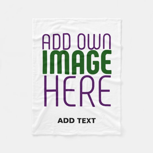 MODERNE BEARBEITUNGSFÄHIGE, EINFACHE WEISSE BILDTE FLEECEDECKE (Vorderseite)