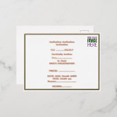 MODERNE BEARBEITUNGSFÄHIGE, EINFACHE WEISSE BILDTE FOLIE EINLADUNGSPOSTKARTE (Vorderseite/Rückseite)