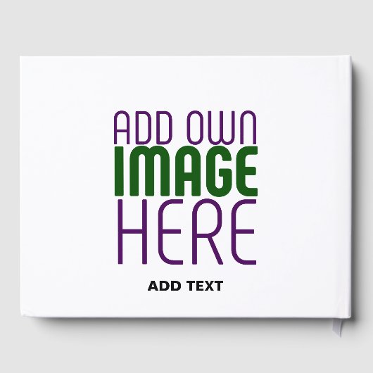 MODERNE BEARBEITUNGSFÄHIGE, EINFACHE WEISSE BILDTE GÄSTEBUCH (Rückseite)