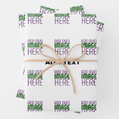 MODERNE BEARBEITUNGSFÄHIGE, EINFACHE WEISSE BILDTE GESCHENKPAPIER SET (Beispiel)