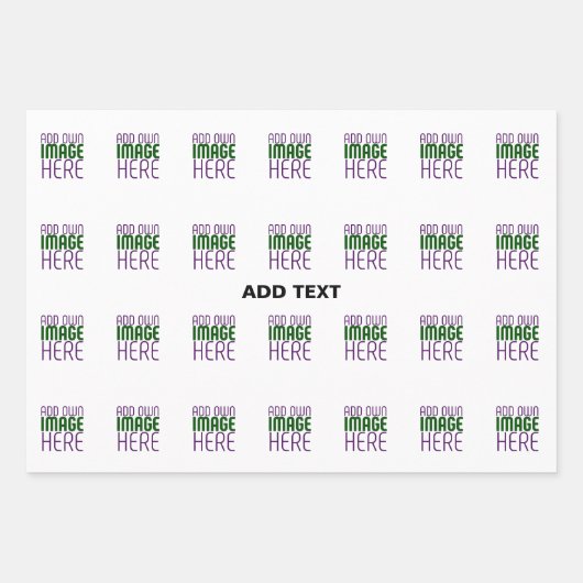 MODERNE BEARBEITUNGSFÄHIGE, EINFACHE WEISSE BILDTE GESCHENKPAPIER SET (Vorderseite)