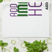 MODERNE BEARBEITUNGSFÄHIGE, EINFACHE WEISSE BILDTE GESCHIRRTUCH (Gefaltet)