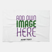 MODERNE BEARBEITUNGSFÄHIGE, EINFACHE WEISSE BILDTE GESCHIRRTUCH (Horizontal)