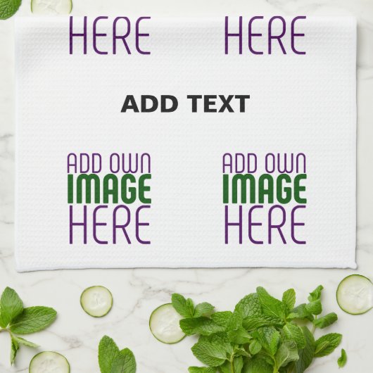 MODERNE BEARBEITUNGSFÄHIGE, EINFACHE WEISSE BILDTE GESCHIRRTUCH (Gefaltet)