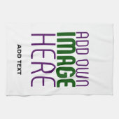 MODERNE BEARBEITUNGSFÄHIGE, EINFACHE WEISSE BILDTE GESCHIRRTUCH (Horizontal)