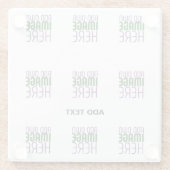 MODERNE BEARBEITUNGSFÄHIGE, EINFACHE WEISSE BILDTE GLASUNTERSETZER (Rückseite)