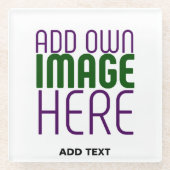 MODERNE BEARBEITUNGSFÄHIGE, EINFACHE WEISSE BILDTE GLASUNTERSETZER (Vorderseite)