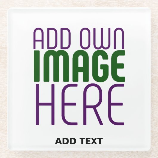 MODERNE BEARBEITUNGSFÄHIGE, EINFACHE WEISSE BILDTE GLASUNTERSETZER (Vorderseite)