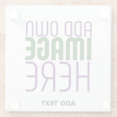 MODERNE BEARBEITUNGSFÄHIGE, EINFACHE WEISSE BILDTE GLASUNTERSETZER (Rückseite)