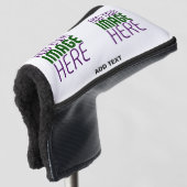 MODERNE BEARBEITUNGSFÄHIGE, EINFACHE WEISSE BILDTE GOLF HEADCOVER (3/4 Vorderseite)