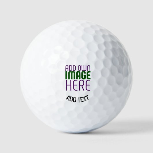MODERNE BEARBEITUNGSFÄHIGE, EINFACHE WEISSE BILDTE GOLFBALL (Vorderseite)