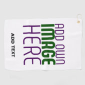 MODERNE BEARBEITUNGSFÄHIGE, EINFACHE WEISSE BILDTE GOLFHANDTUCH (Horizontal)