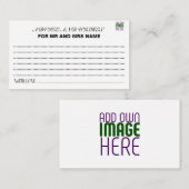 MODERNE BEARBEITUNGSFÄHIGE, EINFACHE WEISSE BILDTE HINWEISKARTE (Vorne/Hinten)