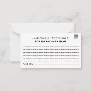 MODERNE BEARBEITUNGSFÄHIGE, EINFACHE WEISSE BILDTE HINWEISKARTE