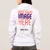 MODERNE BEARBEITUNGSFÄHIGE, EINFACHE WEISSE BILDTE HOODIE (Rückseite)