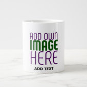 MODERNE BEARBEITUNGSFÄHIGE, EINFACHE WEISSE BILDTE Jumbo-Tasse (Vorderseite)