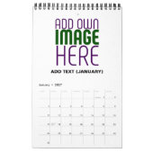 MODERNE BEARBEITUNGSFÄHIGE, EINFACHE WEISSE BILDTE KALENDER (Jan 2027)