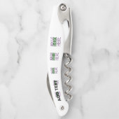 MODERNE BEARBEITUNGSFÄHIGE, EINFACHE WEISSE BILDTE KELLNERMESSER (Rückseite)