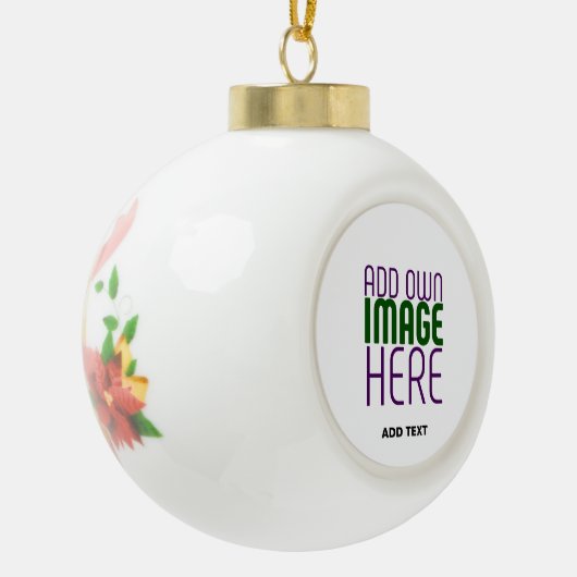 MODERNE BEARBEITUNGSFÄHIGE, EINFACHE WEISSE BILDTE KERAMIK Kugel-Ornament (Links)