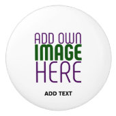 MODERNE BEARBEITUNGSFÄHIGE, EINFACHE WEISSE BILDTE KERAMIKKNAUF (Vorderseite)