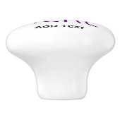 MODERNE BEARBEITUNGSFÄHIGE, EINFACHE WEISSE BILDTE KERAMIKKNAUF (Seitenansicht)