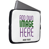 MODERNE BEARBEITUNGSFÄHIGE, EINFACHE WEISSE BILDTE LAPTOPSCHUTZHÜLLE (Vorne Rechts)