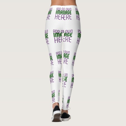 MODERNE BEARBEITUNGSFÄHIGE, EINFACHE WEISSE BILDTE LEGGINGS (Rückseite)