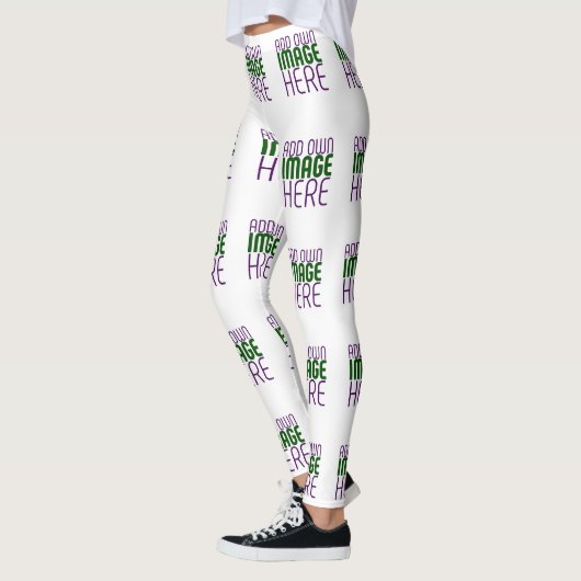 MODERNE BEARBEITUNGSFÄHIGE, EINFACHE WEISSE BILDTE LEGGINGS (Links)