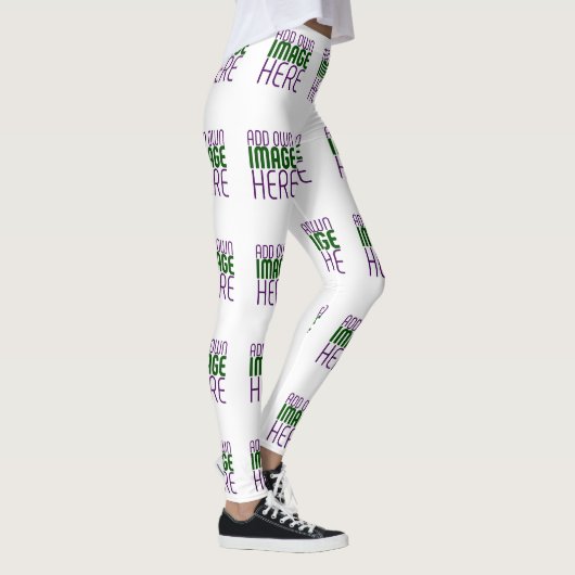 MODERNE BEARBEITUNGSFÄHIGE, EINFACHE WEISSE BILDTE LEGGINGS (Rechts)