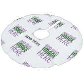 MODERNE BEARBEITUNGSFÄHIGE, EINFACHE WEISSE BILDTE LEINENIMITAT WEIHNACHTSBAUMDECKE (Schrägansicht)