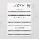 MODERNE BEARBEITUNGSFÄHIGE, EINFACHE WEISSE BILDTE MENÜKARTE (Vorderseite)