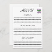 MODERNE BEARBEITUNGSFÄHIGE, EINFACHE WEISSE BILDTE MENÜKARTE (Vorne/Hinten)
