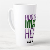 MODERNE BEARBEITUNGSFÄHIGE, EINFACHE WEISSE BILDTE MILCHTASSE (Linke Ecke)